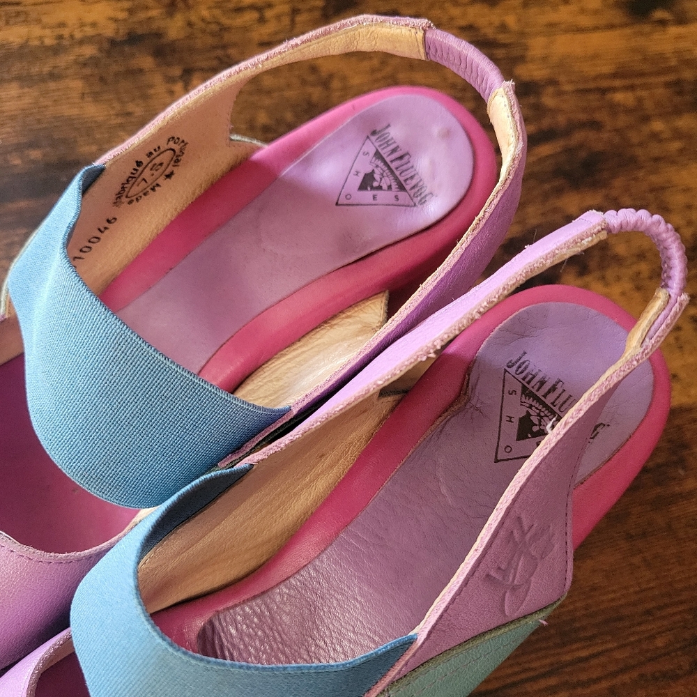 Colorful Fluevog Platform Heels 7.5 - Picture 7 of 8